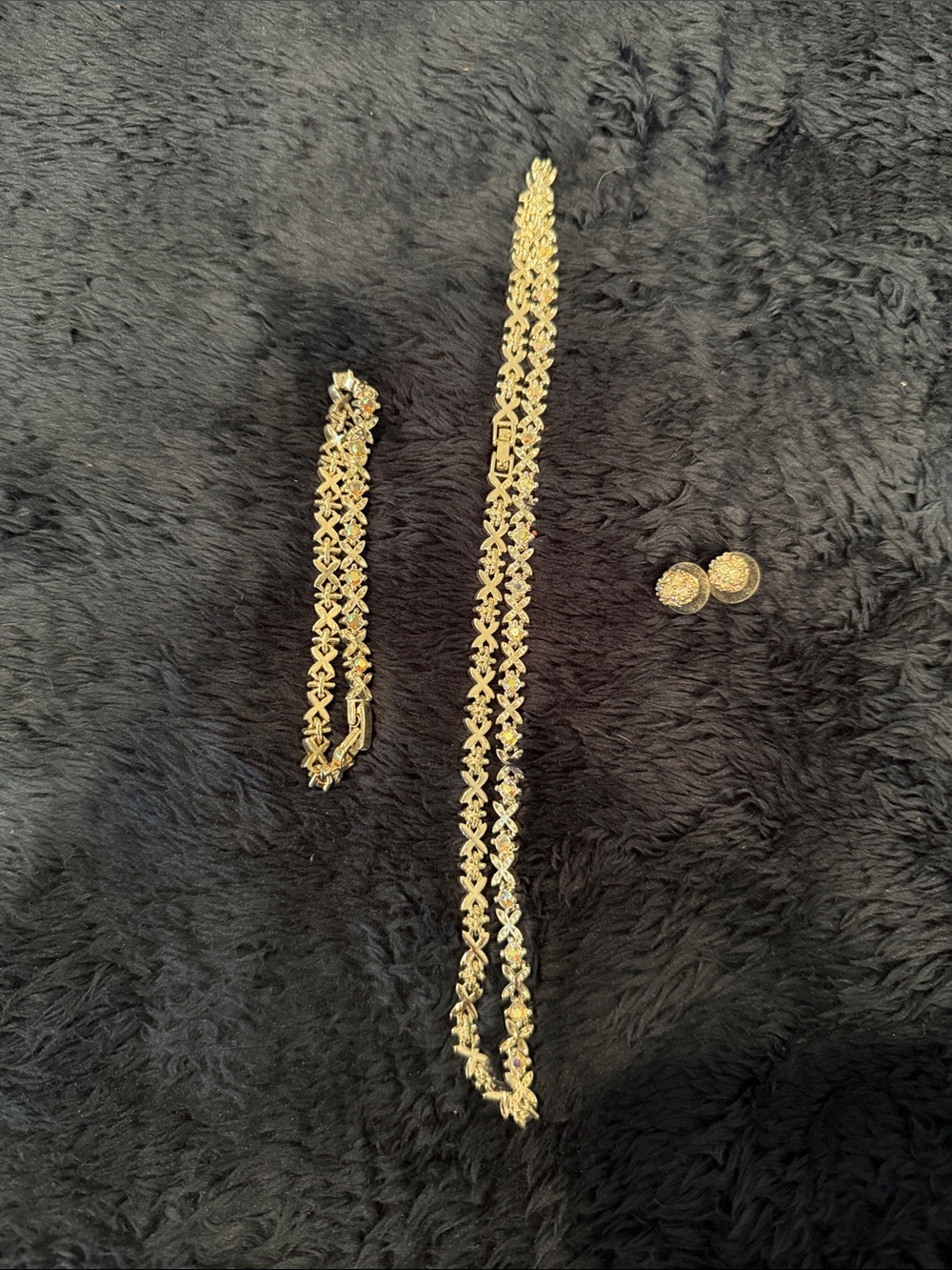 Premier Designs Gold-Tone Necklace, Bracelet & Stud Earrings Set